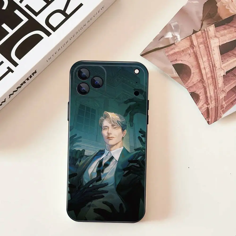 Coque de téléphone pour acteur Mads m-mikkelsen, étui souple noir pour iPhone 11,12,13,14,15,16,17,Pro,Max,Plus,E,SE4,Air,Mini
