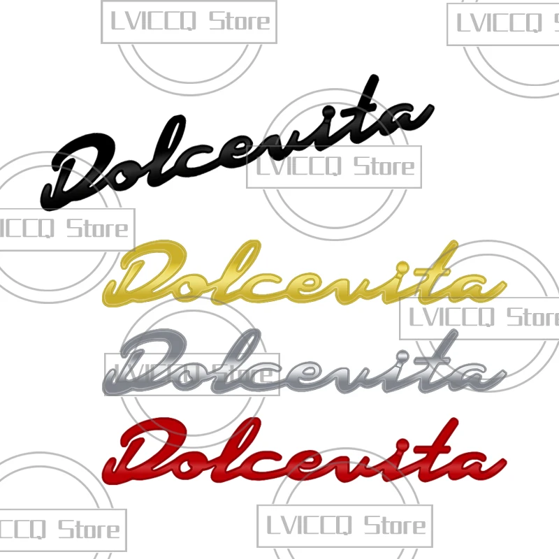 Emblema de coche 3D Metal Dolcevita insignia Logo cuerpo calcomanías pegatina para Fiat 500 500C 695 595 Abarth Pista Panda Doblo Punto Bravo Tipo