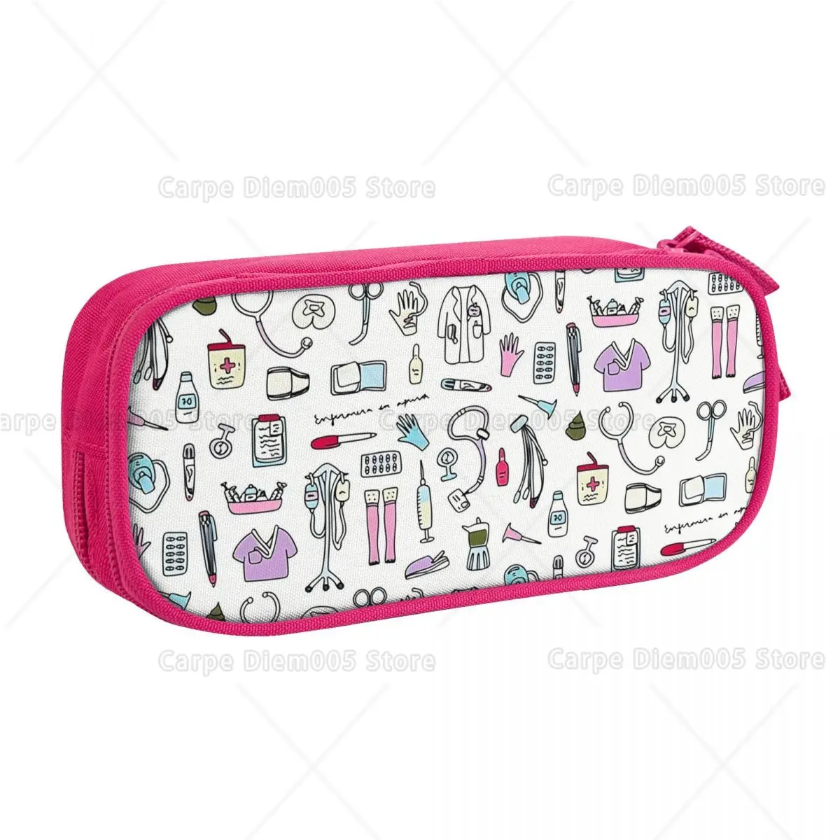 

Пенал с медицинским принтом в стиле медсестры, вместительный, на молнии, прочный органайзер для канцелярских принадлежностей для студентов