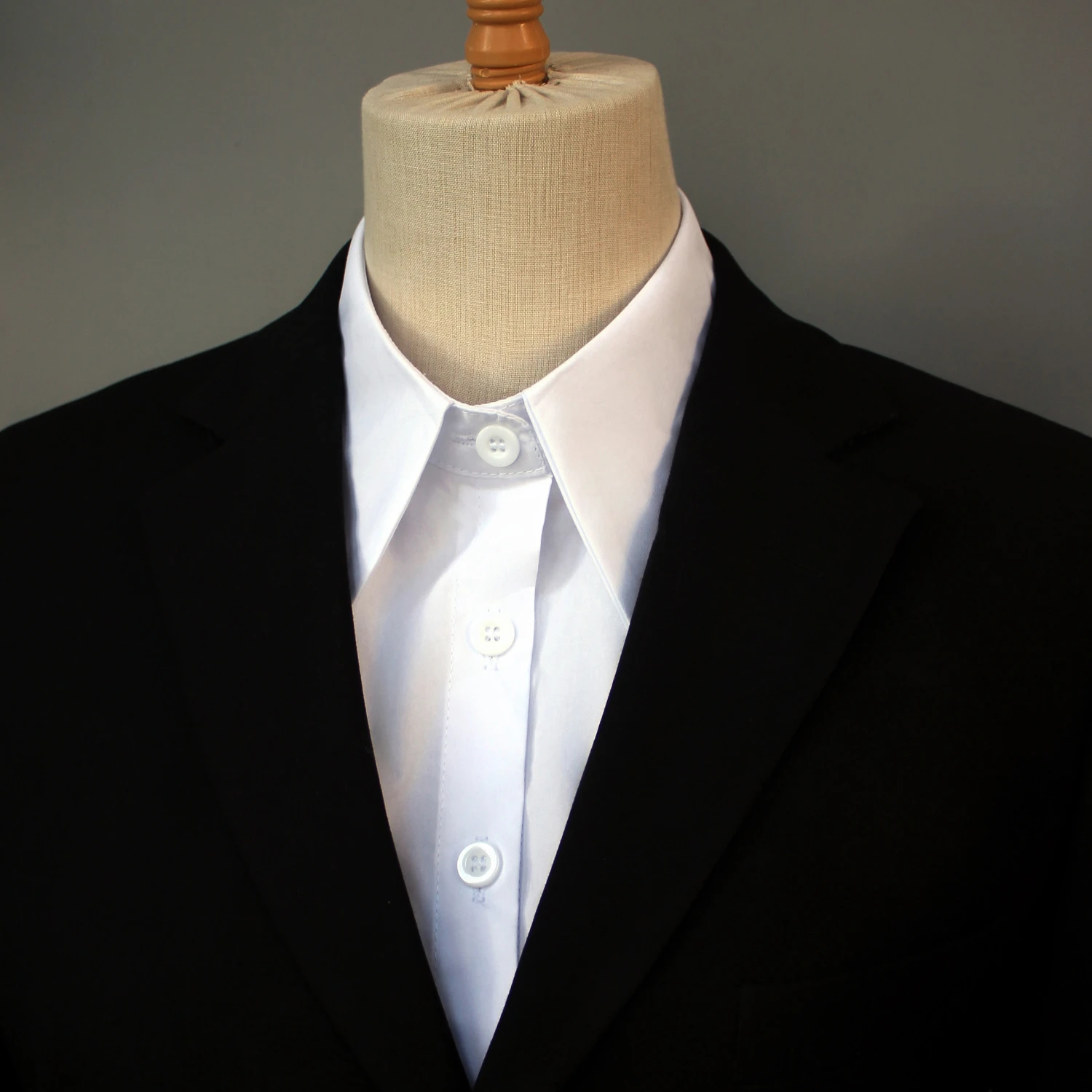 1 ياقة على شكل قميص كبيرة مزيج القطن للجنسين قابلة للفصل - تصميم احترافي جديد، ملحقات طبقات لجميع المواسم