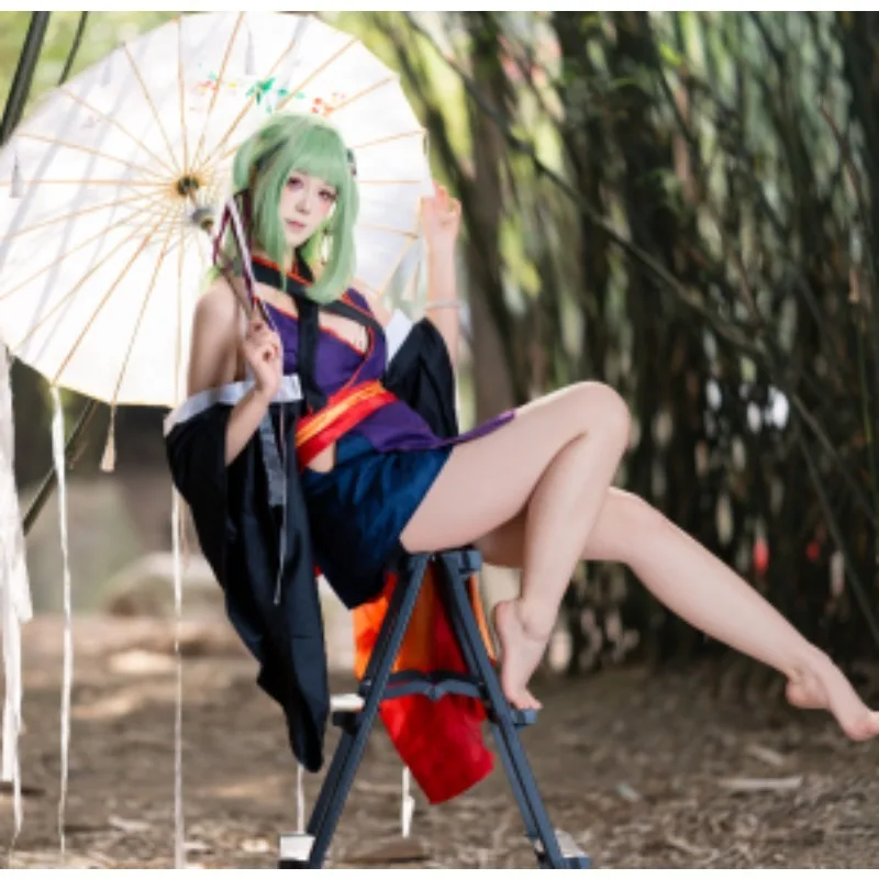 Youkatana Murasame Cosplay Costume Senren Banka Traditional Kimono Full Set with Hair Band for Women Anime Cosplay