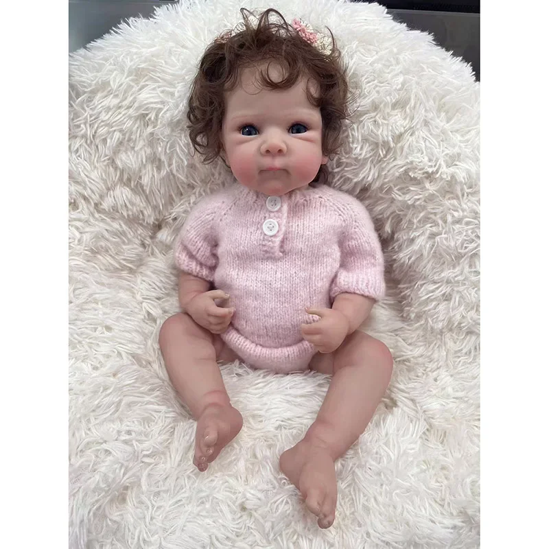 48CM Reborn Baby Bettie Full Silicone Body High Quality 3D Genesis Hand Painted Doll with Visible Vein Collectible Art Doll Gift