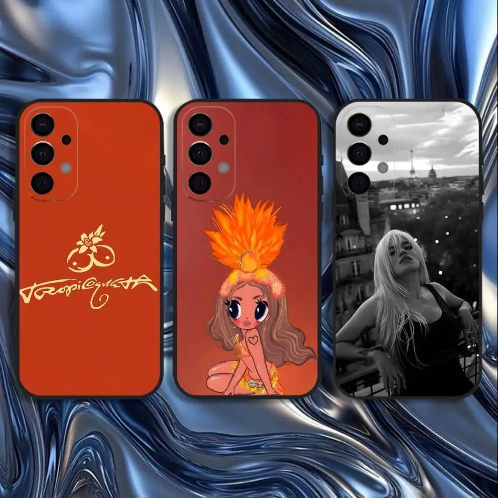 

K-Karol G Tropicoqueta Phone Case For Samsung S25,S24,S21,S22,S23,S30,Ultra,S20,Plus,Fe,Lite,5G Black Cover