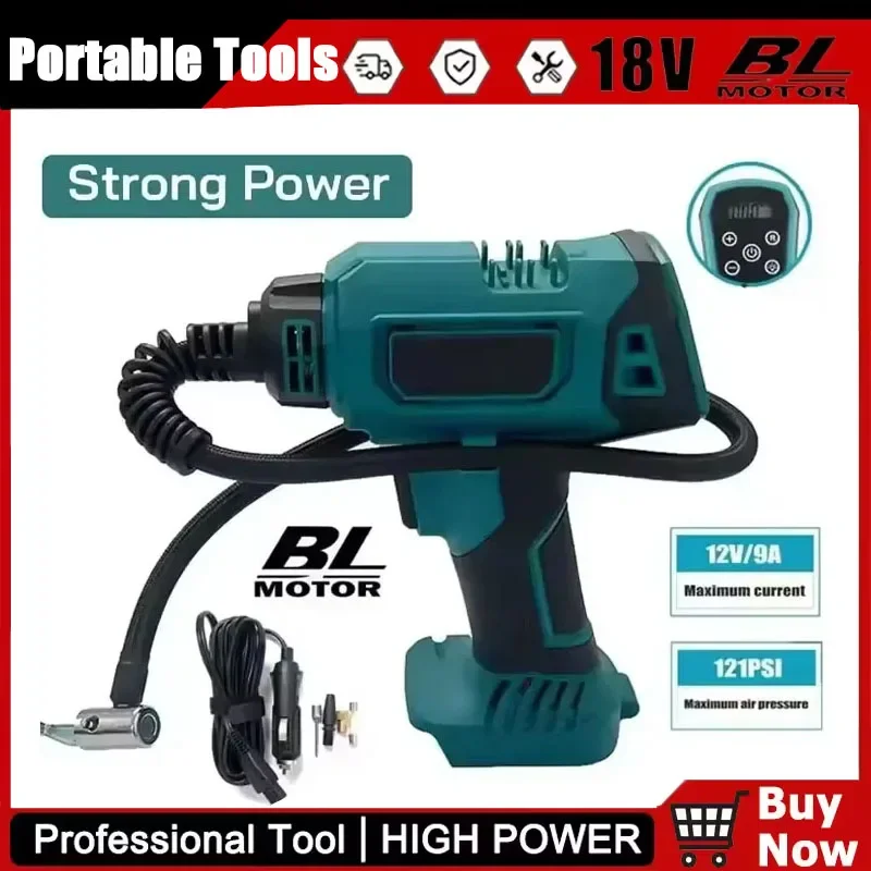 

Портативный беспроводной электрический воздушный компрессор Makita 600 мм, 12 В, перезаряжаемый, ручной, для автомобилей, для аккумуляторов 18 В