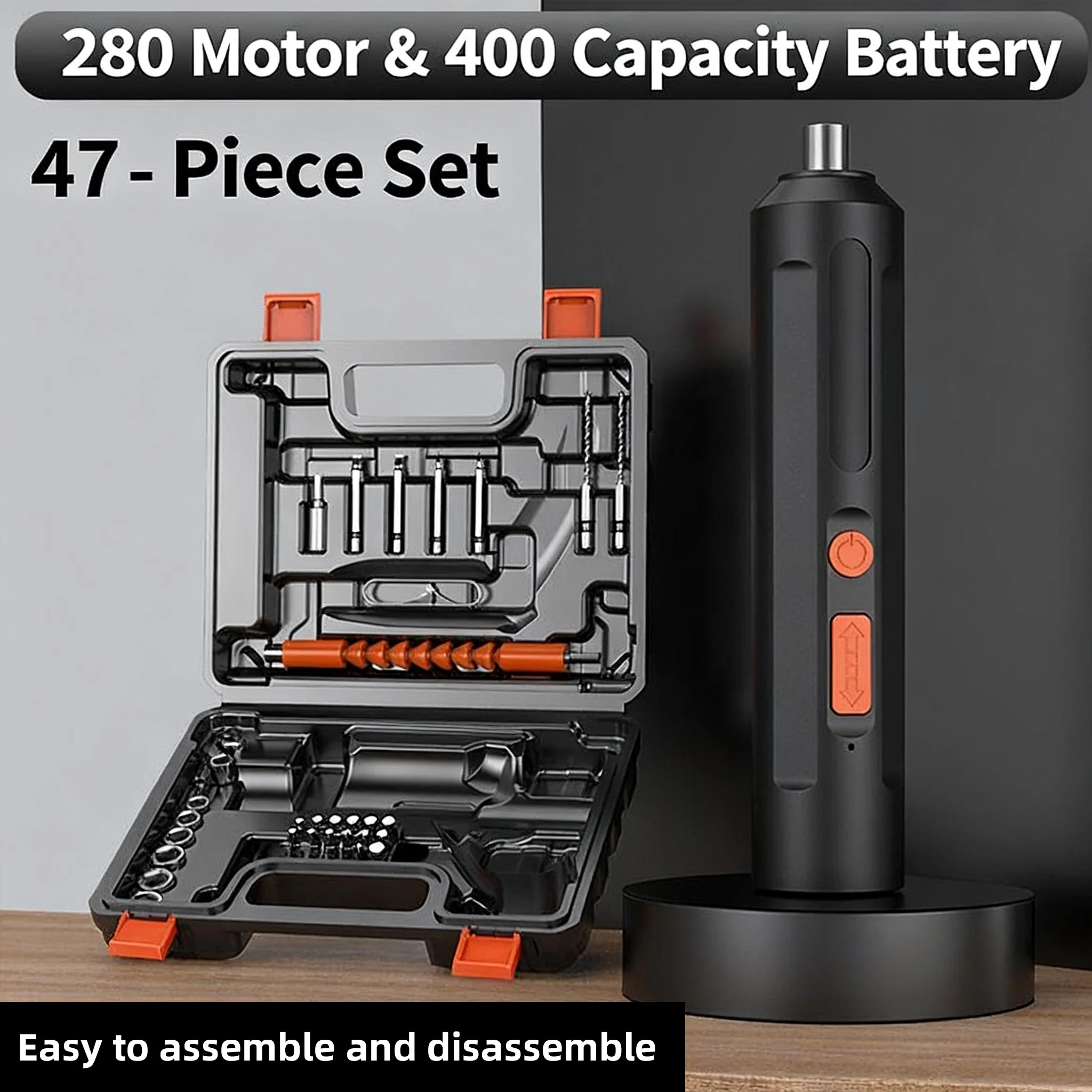 

Electric Screwdriver Set Powerful 280 Motor Manual/Automatic Dual Function with Torque Control - for Home Repair & DIY
