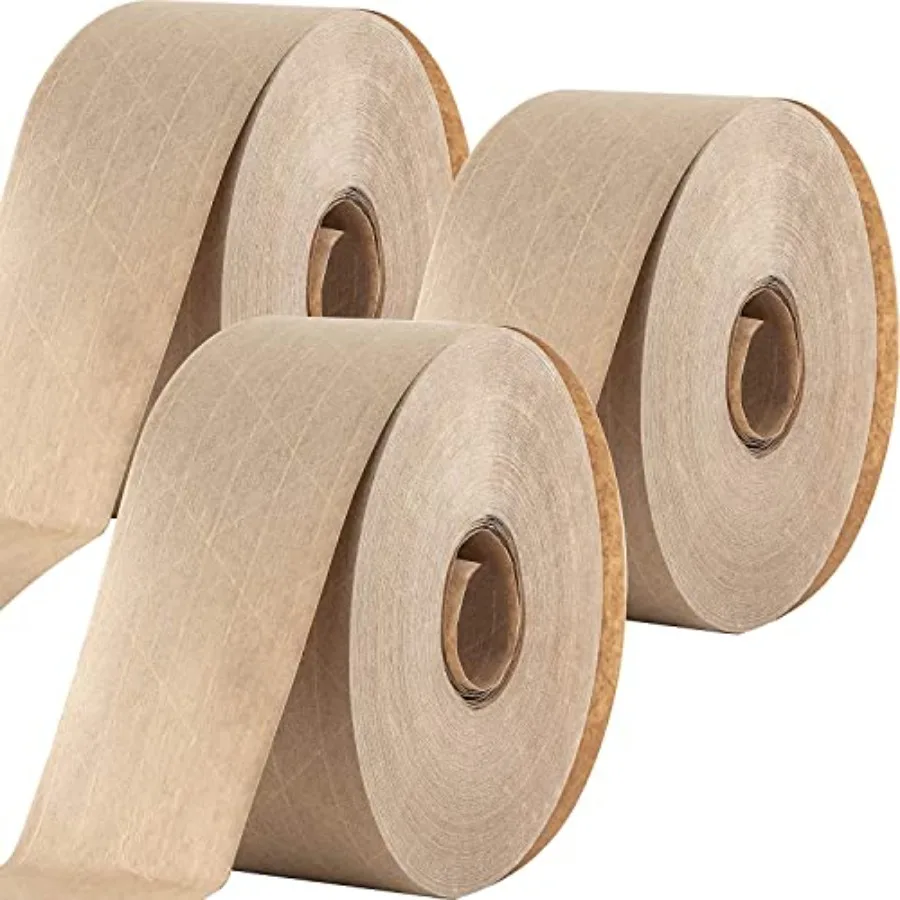 

Ultra Durable Water-Activated Tape for Secure Packing Pk..7 in 40 Feet Brown Kraft Gum Tape Provides Heavy Duty Adhesive for Pa