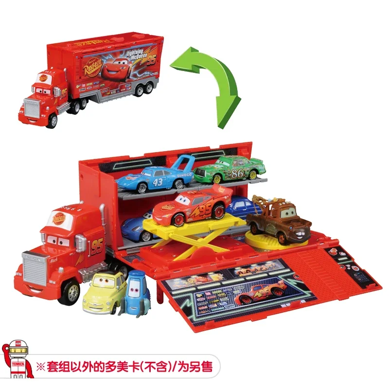 TAKARA TOMY Tomica Premium Disney Racing Uncle Mike Deformed Loading Transport Truck Mini Diecast Alloy Car Model Kids Toys Gift