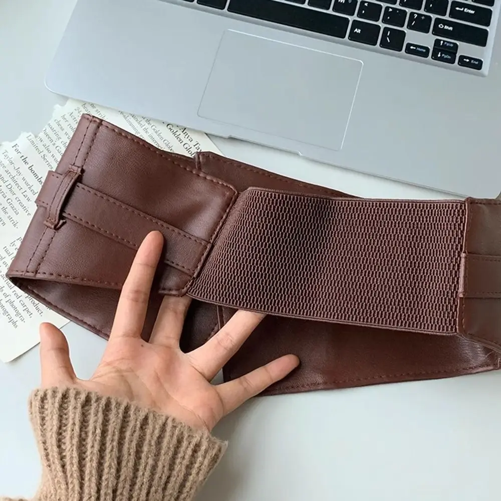Mode Breite Schnalle Korsett Taille Gürtel PU Leder Dekorative Cummerbunds DIY Taille Abdeckung Für Frauen Dame Mädchen