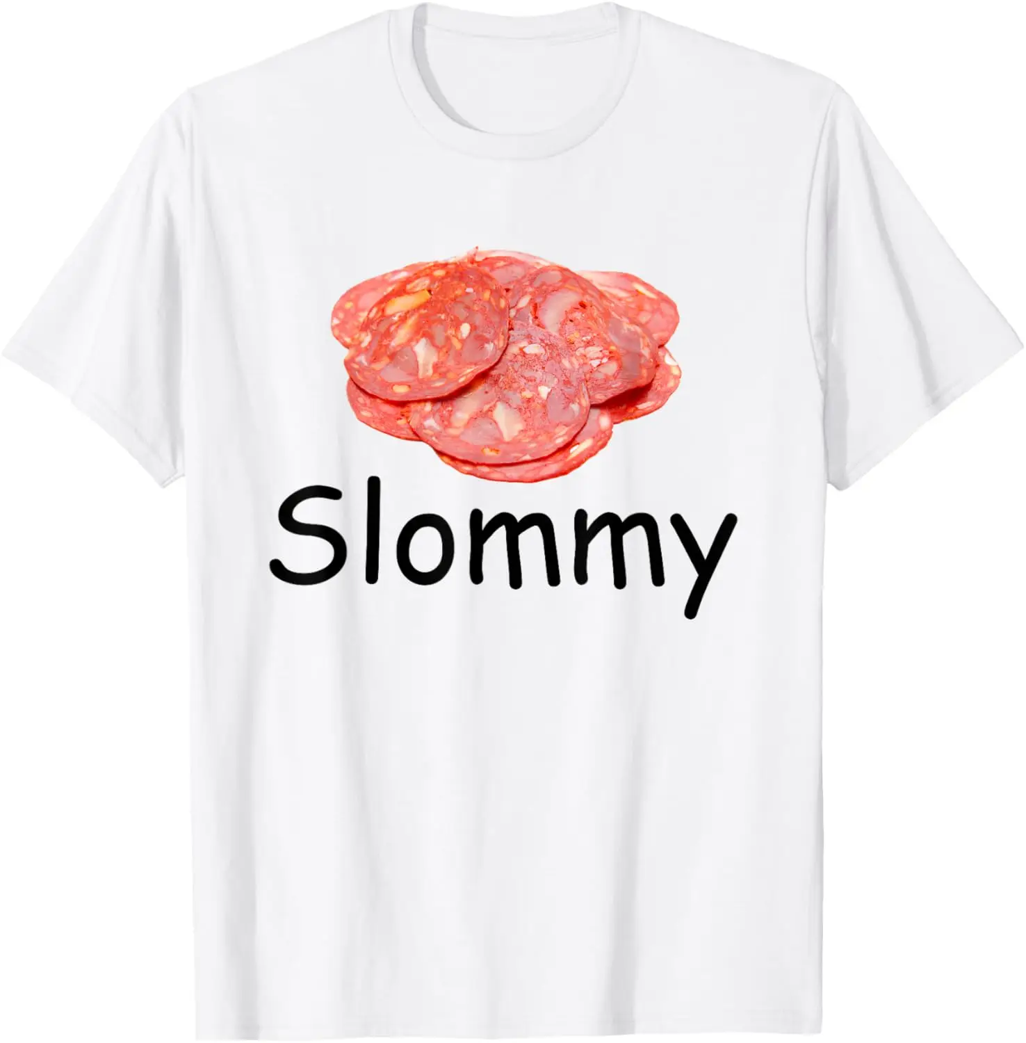 Slommy Salami Meme Gen Z Misspelled Weird Joke Funny Silly T-Shirt 100% Cotton Trendy Y2K Short-Sleeve Tee-Soft, Quick-Drying,