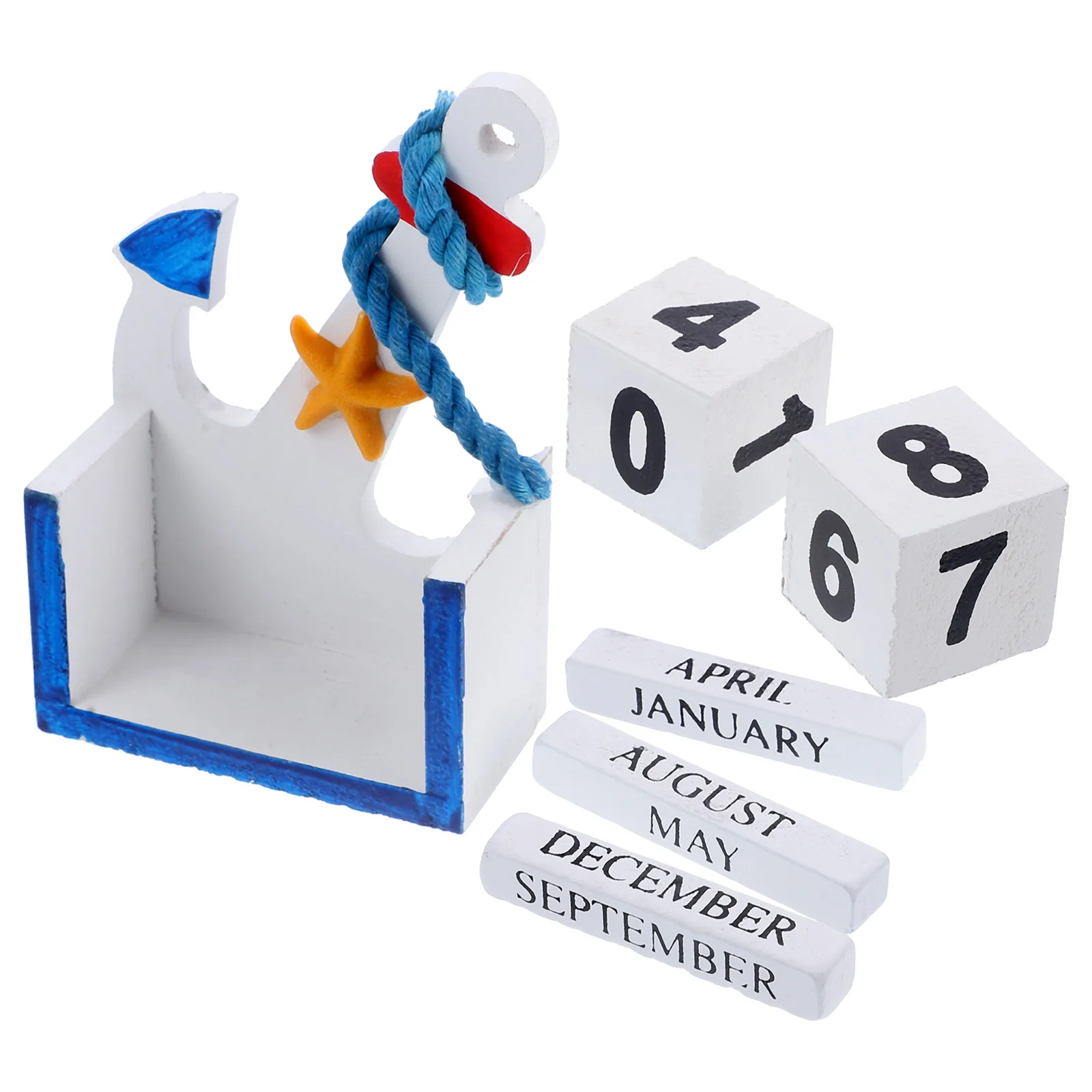 Decorative Desk Calendar Date Blocks Monthly Perpetual Flip Office Home Household Dining Table