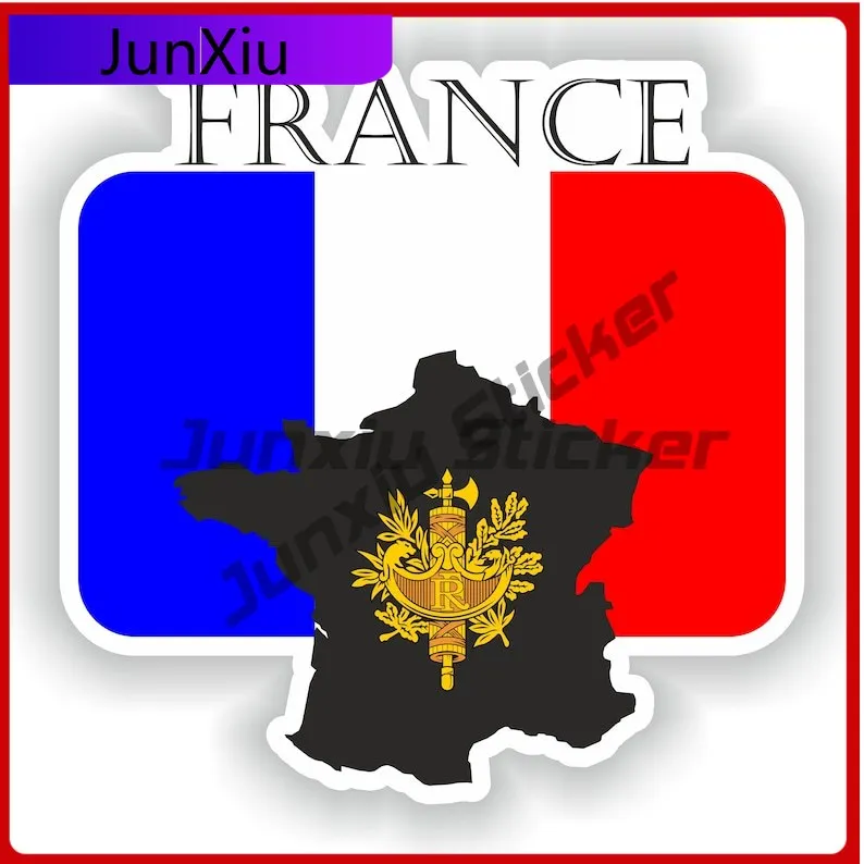 

France Badge Stylish Laptop Waterproof Sticker Decoration Resistant Anti Sticker Motorcycle Accessory Funny Window UV Badge