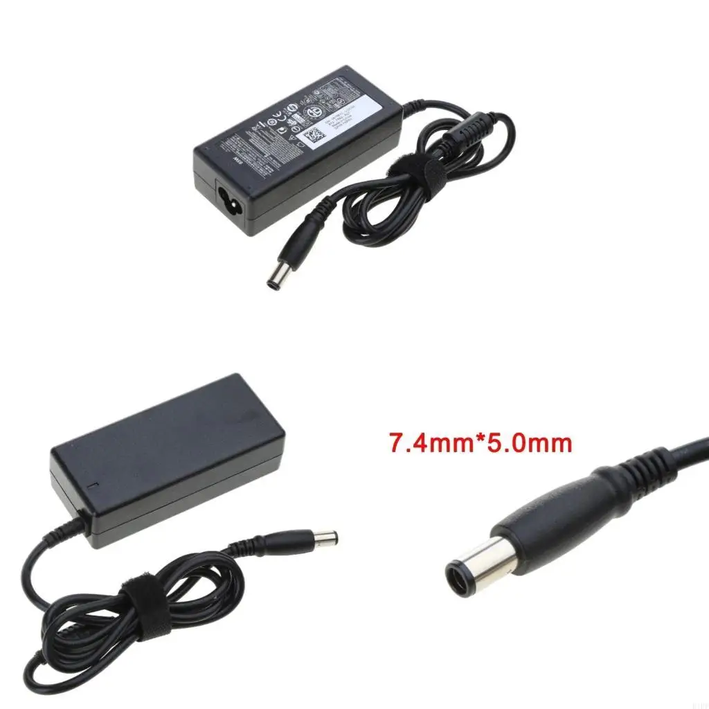 E1PF 19.5V 3.34A 65W Laptop Adapter Chargers Wire Line AC Power Supply Adapter Cable 7.4x5.0mm with Pin