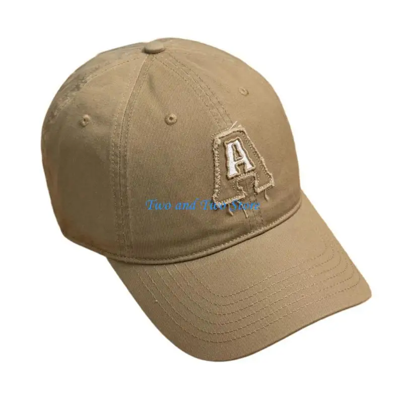 

HX6F Embroidered Letter Baseball Hat Elegant Women Sun Hat Breathable Peaked Hat Fashion Long Brims Hat Outdoor Sun Hat