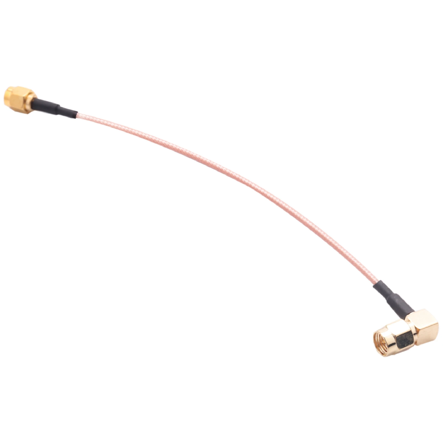 Ângulo direito Jumper Pigtail cabo, SMA plugue macho, RG316, 6"