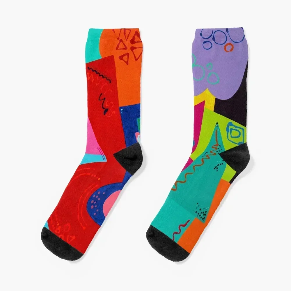 Colors in Any Shape or Form - My Original Art Socks Crossfit custom sports Socks Women's Men's