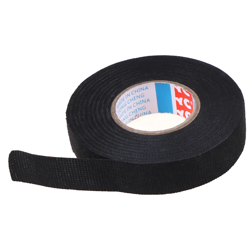 15 Meters Fabric Tape Heat-resistant Wiring Harness Tape Looms Wiring Harness Cloth Fabric Tape Adhesive For Cable Protection