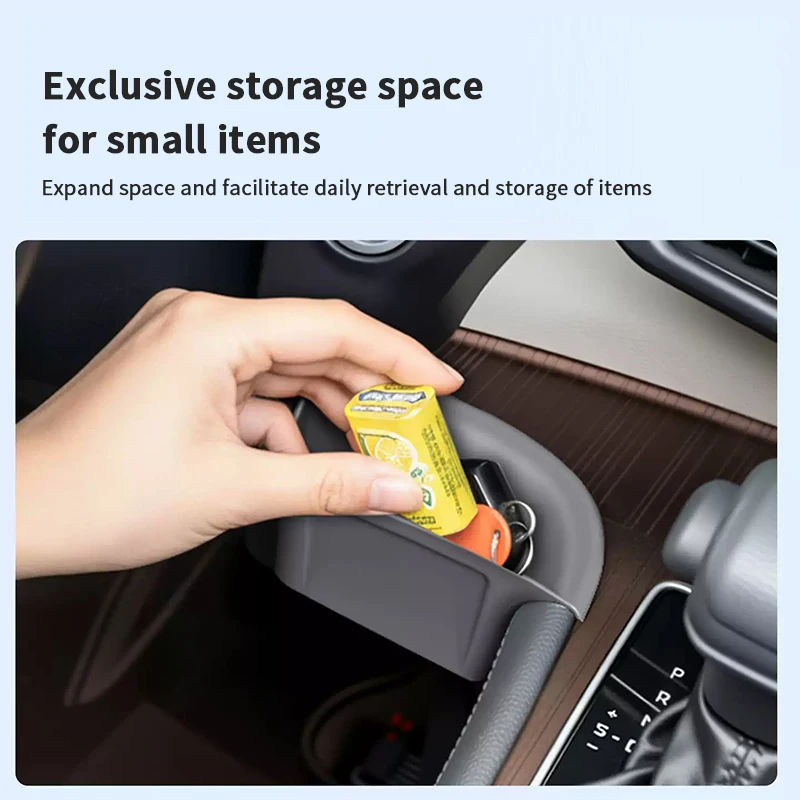 QHCP Center Water Cup Holder Hanger Box ABS Main Driver's Storage Box Small Hanger Box Organizer For Toyota Sienna Granvia 22-25 - Image 5