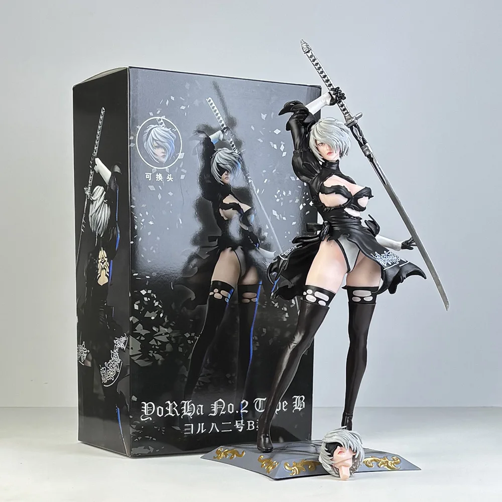 32 سم NieR: Automata Pod YoRHa رقم. 2 نوع B 2B اثنين رئيس PVC عمل الشكل أنيمي نموذج لجسم لعبة جمع دمية هدية