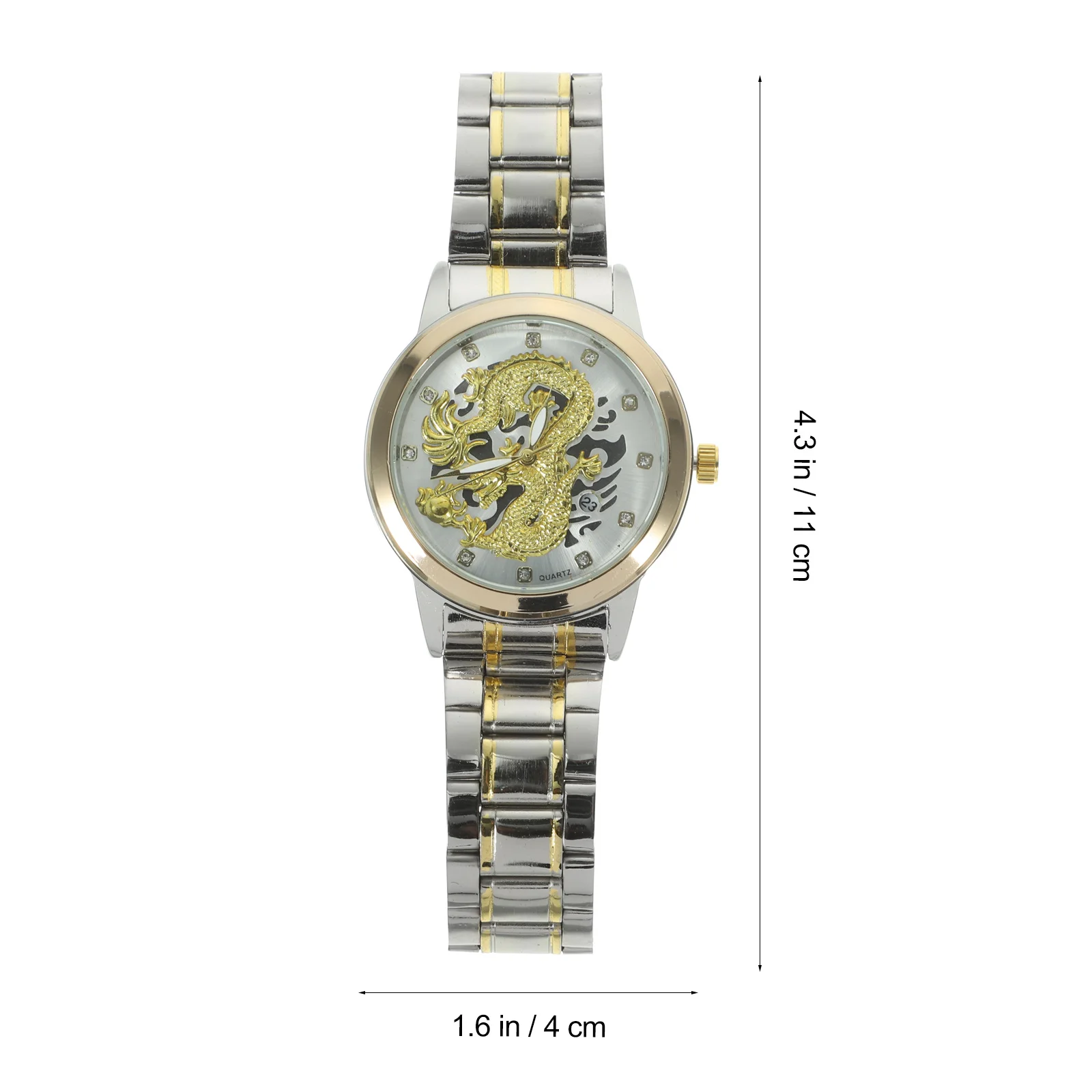 

Men Watch Waterproof Stainless Steel Strap Business Wrist Watch Durable Hollow-Out Dial Office Casual Use Male Watches