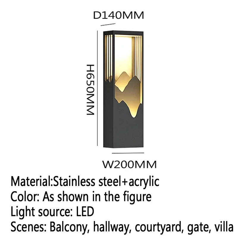 GISELLE-Lámparas de pared LED contemporáneas para exteriores, simplicidad eléctrica, impermeable, balcón, pasillo, patio, Villa, puerta, Hotel