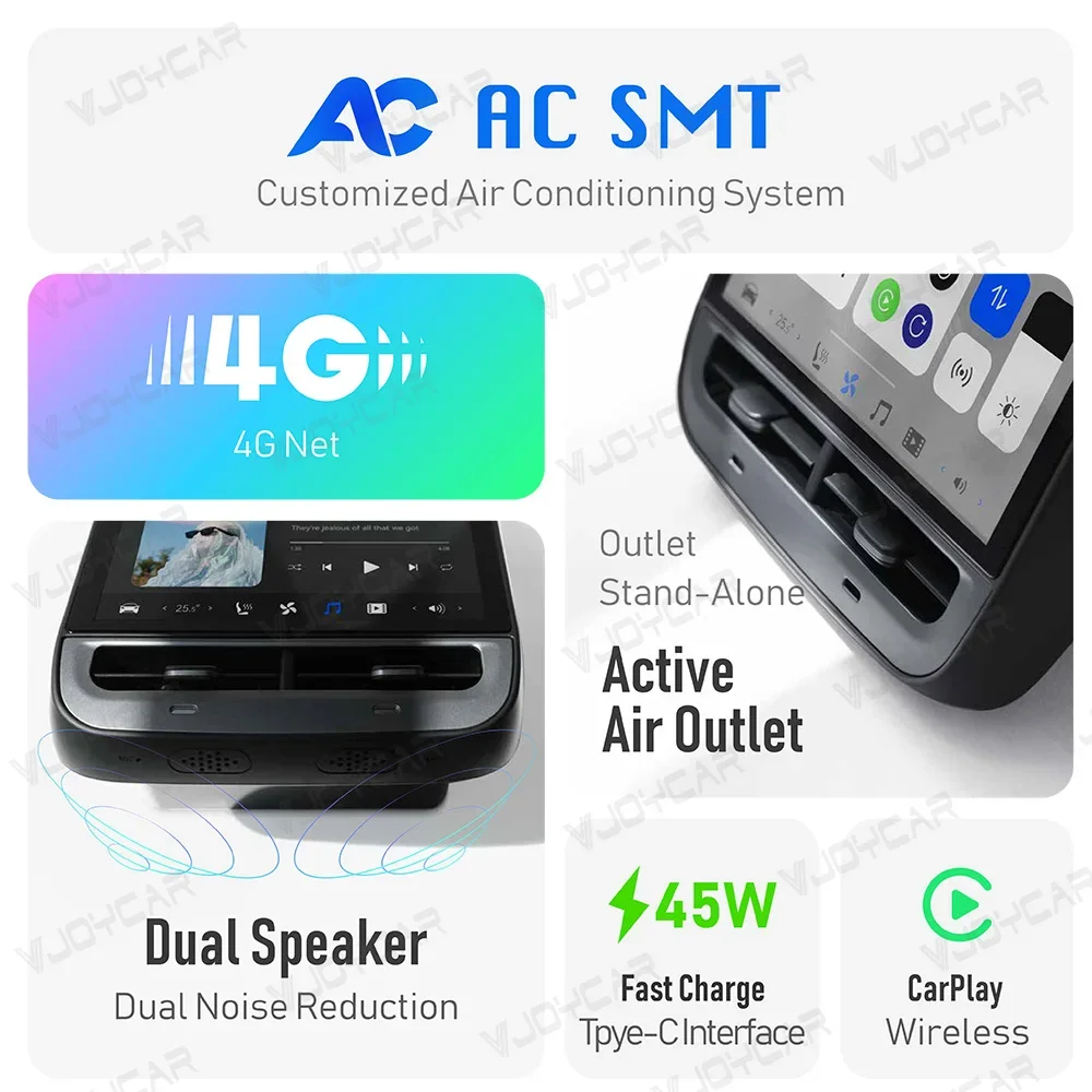 7'' IPS Screen 4G+64G Global 4G Network Connect Android 14.0 Carplay for Te sla Model 3&Y Rear Display Panel