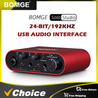 BOMGE BMG-11S Audio Interface 24-bit/192kHz Professional Sound Card And Monitor Headphones Amplifier Are Used For Live Recording