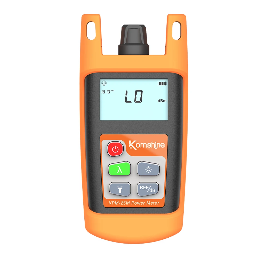 

Komshine-FTTH Optical Multimeter, KPM-25m Mini Optical Power Meter,-70 ~ + 3dBm/-50 ~ + 26dbm Portable Fiber Optical Test Tool