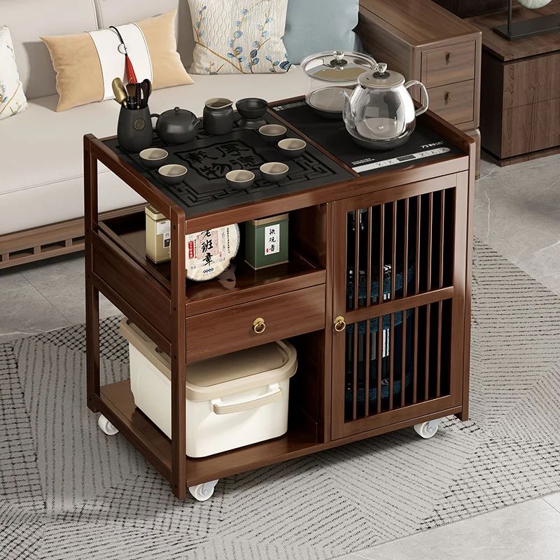

Mobile household small tea table kettle integrated cabinet tea set