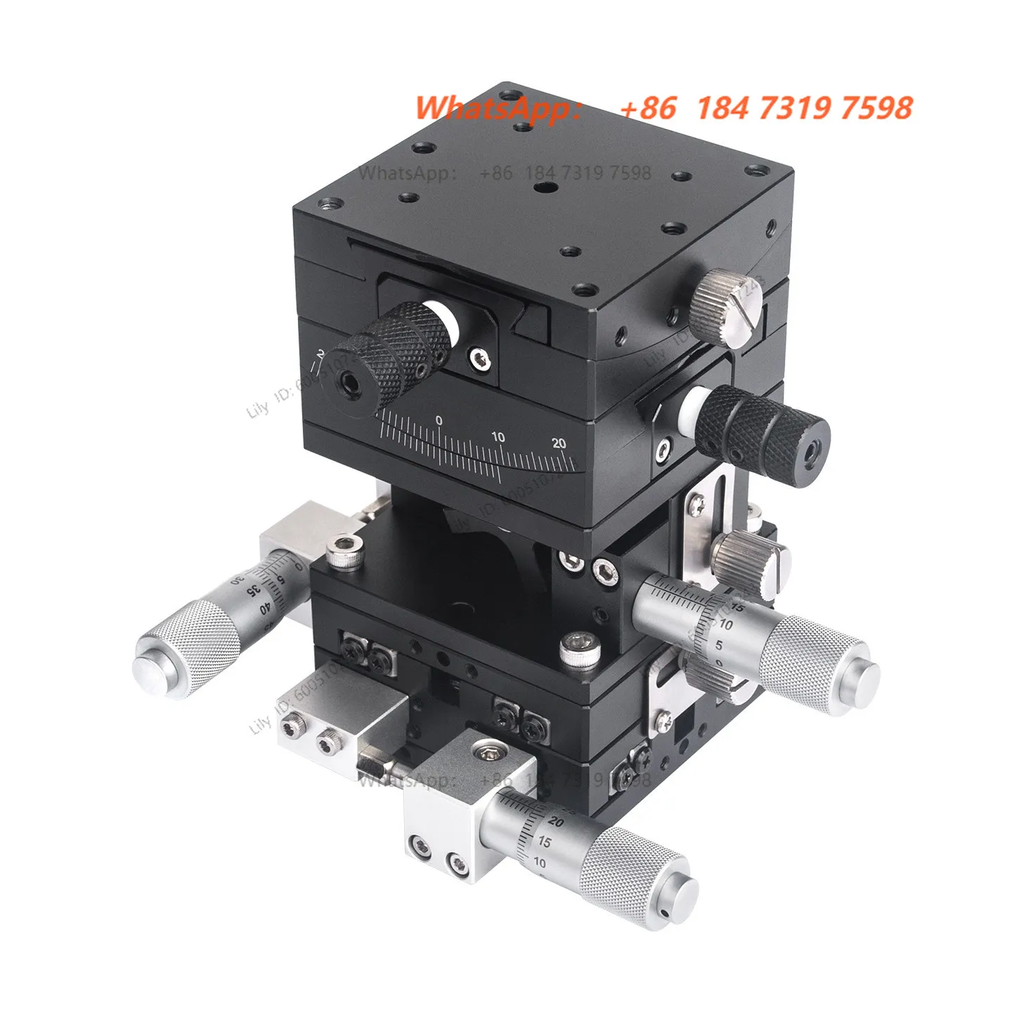 ▲ Two-way tilt ▲ Rotation manual arc tilt angle table, experimental fine-tuning arc slide multi-dimensional combination
