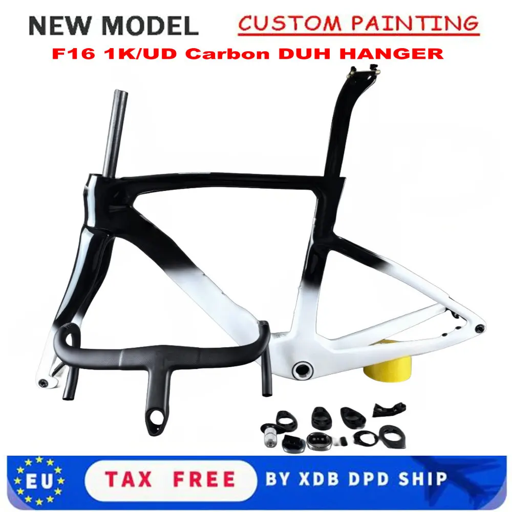 

UDH F16 Bike Frames F14 Carbon Frameset Black White Disc 1K UD Carbon Fiber BSA XDB DPD Taiwan Just DI2