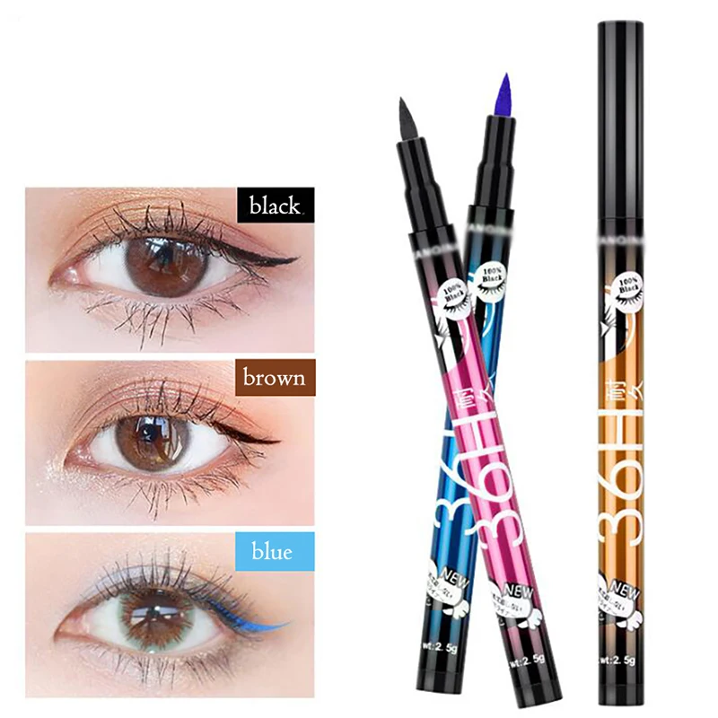 Matita per Eyeliner impermeabile 36H Eyeliner nero a lunga durata senza sbavature Eyeliner ad asciugatura rapida Beauty Cosmetic Liquid Eye Liner strumenti per il trucco