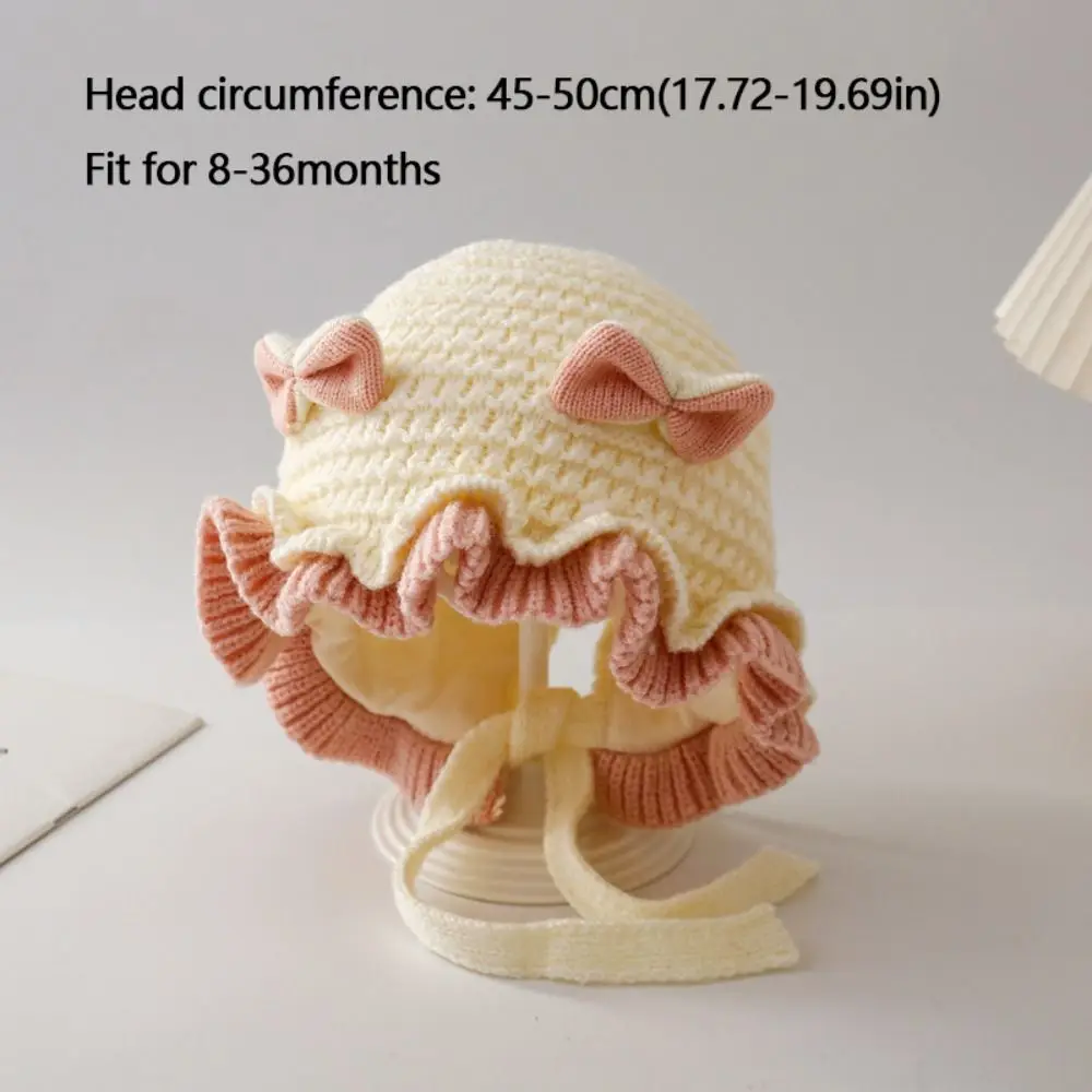 جديد لطيف القبعات الدافئة بلون محبوك هيمينغ قبعات الخريف الشتاء الباردة والدليل على السترة القبعات #6