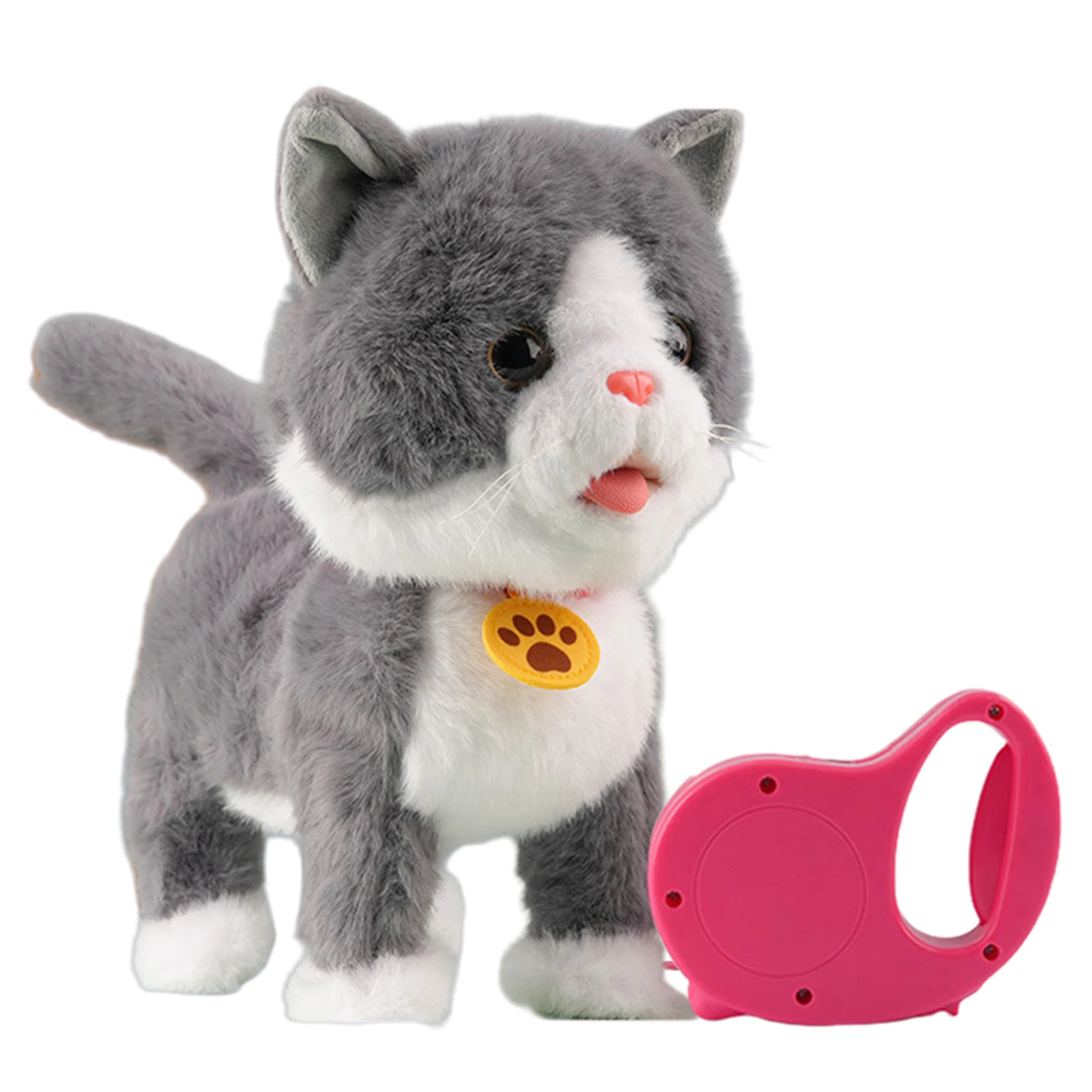 Realistic Robot Puppy Toy with Remote Control Leash Interactive Dog Stuffed Animal for Toddlers