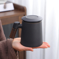 Xiaomi Youpin Ceramic Mug Tea Cup with Infuser Household Double Wall Mug Men and Women Office with Handle Tea Strainer Lid 400ML