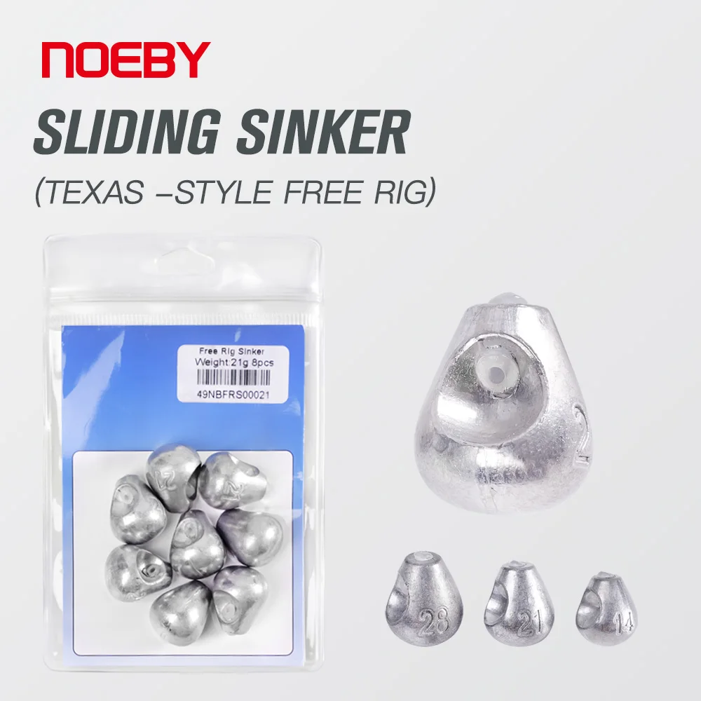 Noeby-Sliding Sinker Fishing Tackles, Texas Rig, Free Rig, Soft Bait, Anti Hanging Bottom, 14g, 21g, 28g