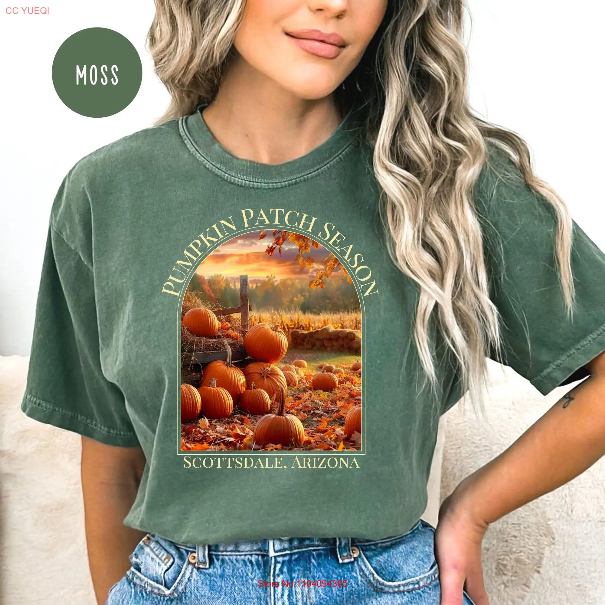 Pumpkin Patch Season Scottsdale Arizona Comfort Colors T Shirt Autumn Thanksgiving GifT long or short sleeves