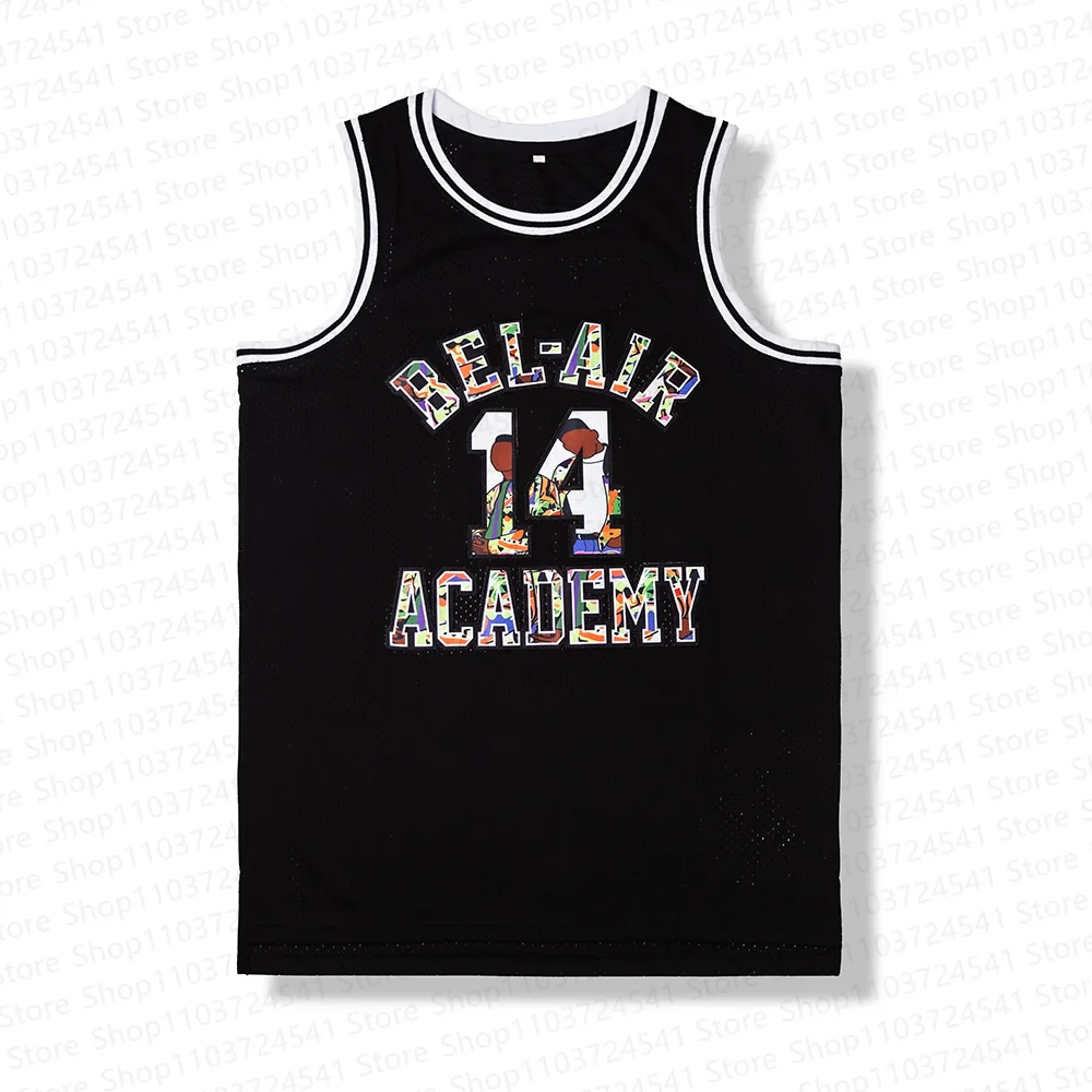 2024 Will Smith Jersey 14 Bel-Air Academy koszulka do koszykówki chłopięca/męska letnia koszulka do koszykówki bez rękawów koszulka do koszykówki USA