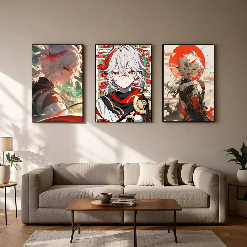 Genshin Impact Kaedehara Kazuha Poster Art Sticky Wall Waterproof Home Living Room Bedroom Bar Aesthetic Decoration