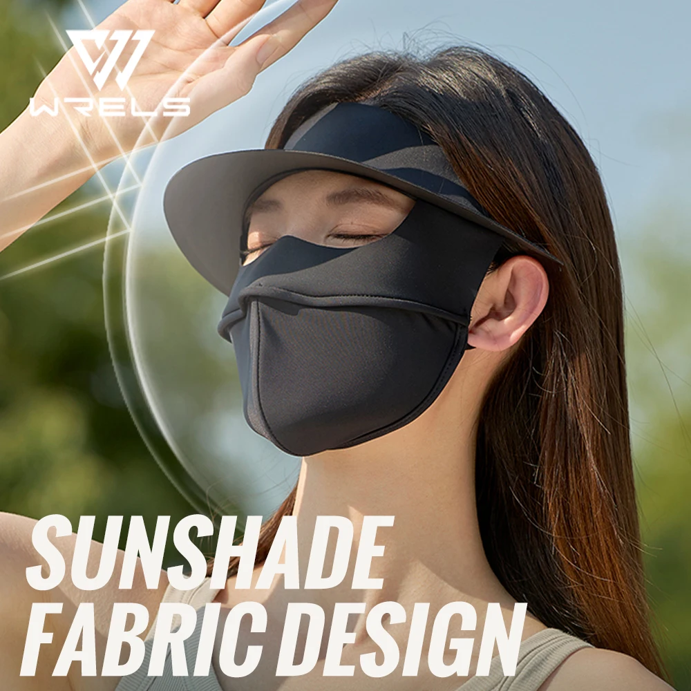 WRELS UV Protection Face Mask Reusable Breathable UPF 50+ Women Summer Face Covering Eye Protection