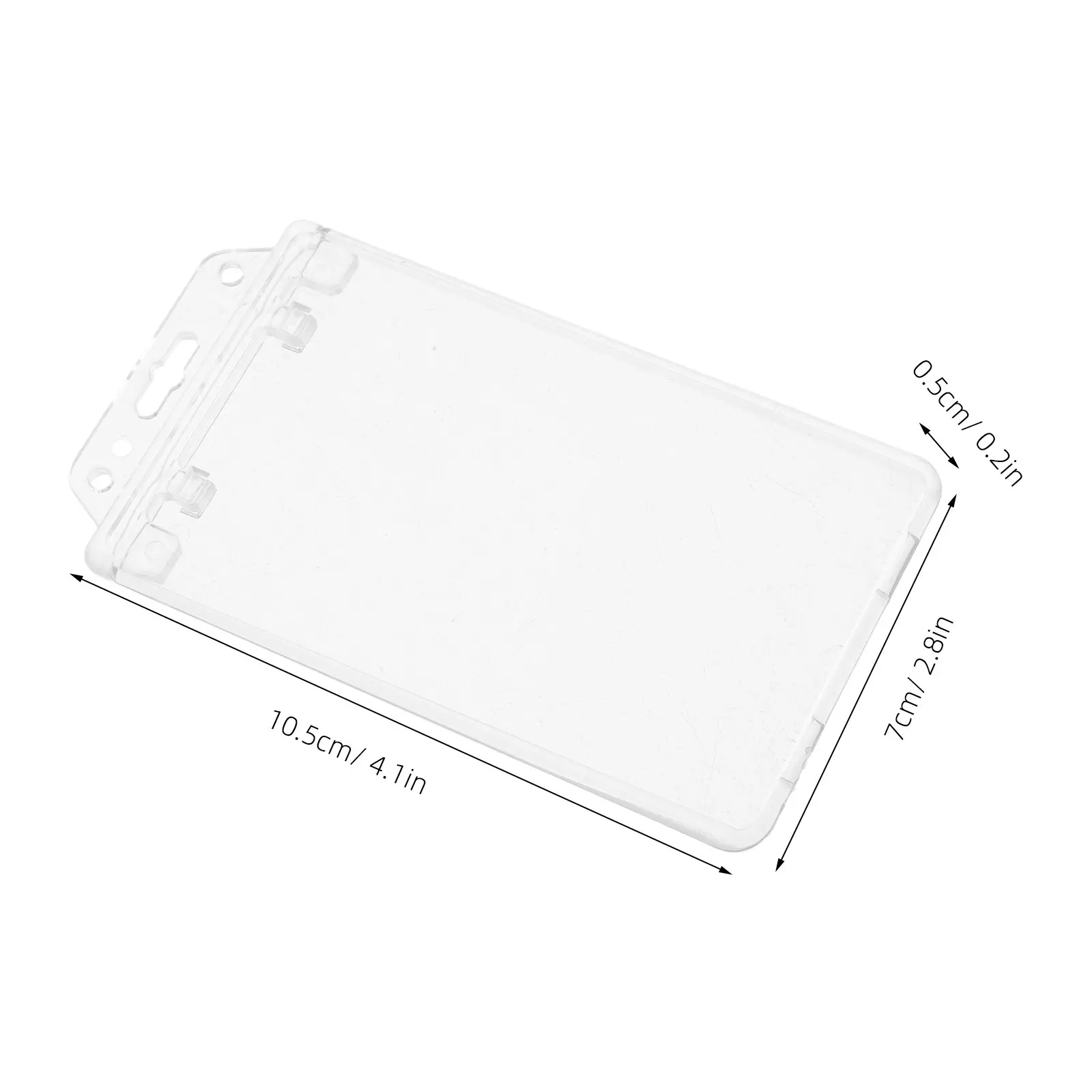 5Pcs Slim Lightweight Clear Badge Holder Horizontal Id Card Sleeve Reusable Anti-Scratch Protective Cover for Name Badges Game
