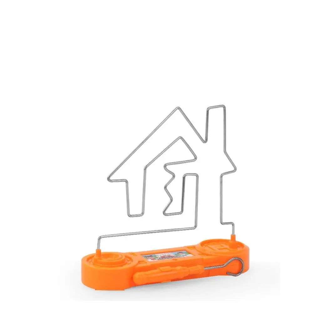 Concentration Exercises Electric Touch Maze Electrically Charged Education Shock Wire Maze House Blue/Orange Maze Wire Board