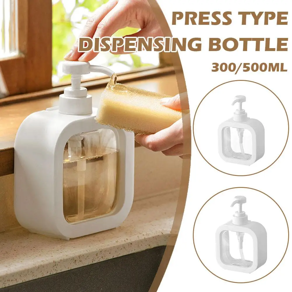 Lotion Shampoo Shower Gel Press Type Storage Bottle Storage Soap Kitchen Dispenser Empty Jar Travel Refillable Outdoor 300/ Q8O4