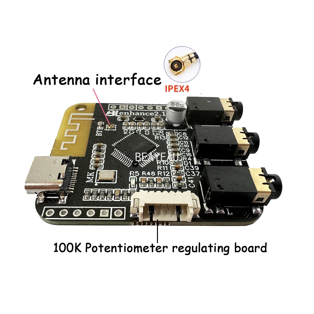 BP1048 Bluetooth 5.0 DSP Tuning EQ40 Electronic Frequency Division Module TWS Audio Stereo Pre-amplifier Tuning Board