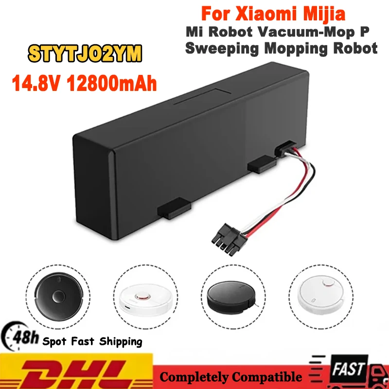 

18650 4S1P 14,8 V 12800mAh подметальная батарея для робота Xiaomi Mijia Mi вакуумная Швабра P подметальная уборка робот STYTJ02YM литий-ионная батарея