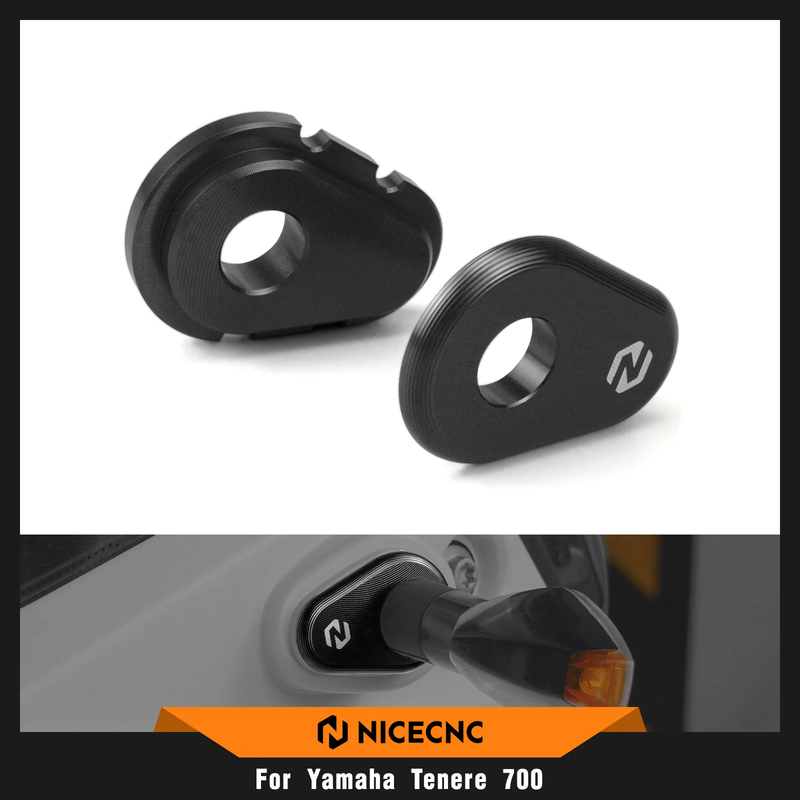 

For 2019-2024 Yamaha Tenere 700 Motorcycle Turn Signals Indicator Adapter Spacers for Yamaha Tenere 700 Rally 2022 2023 2024