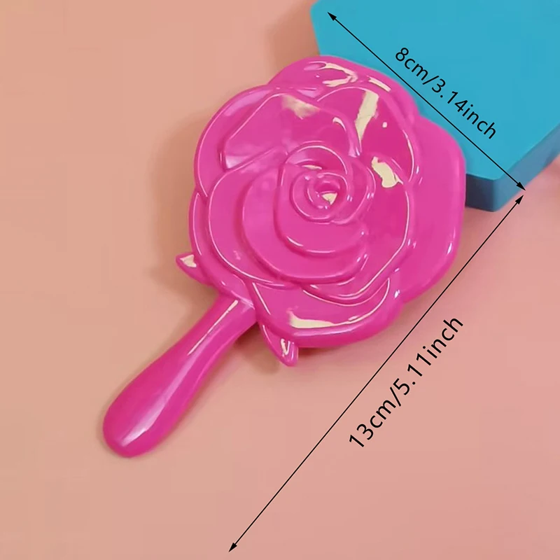 Handheld Vanity Mirror Vintage Rose Makeup Mirror Hand Mirror Pocket Mirror Makeup Vanity Cosmetic Compact Mirror for Women