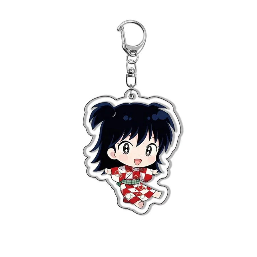 Anime acrylic keychain Inuyasha Miroku Cute Y2K Cartoon Pendant suitable for bags and keys, perfect gift for fans car key bag view 2