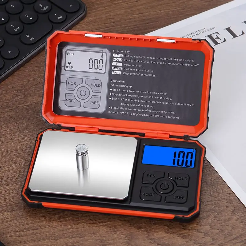 Electronic Jewelry Scales Digital toolbox Portable Precise Graduation Professional Pocket Scale  Milligram Calibration Weights