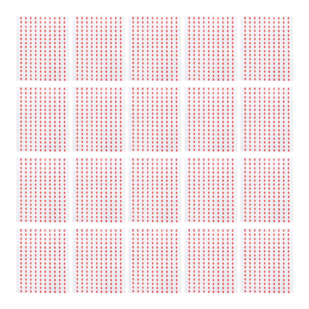 

60 Sheets Red Arrow Stickers Adhesive Paper Labels for Warning Defective Products Direction Flow Indicator Decals