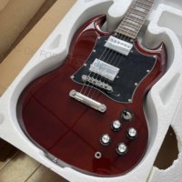 SG Electric Guitar Win Brown Color Mahogany Body Rosewood Fretboard 24 Frets Free Shipping